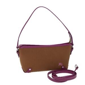 Burberry Blue Label Shoulder Bag Canvas Brown